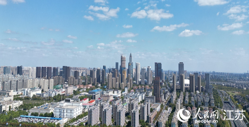 南通城市航拍图。人民网记者 王继亮摄