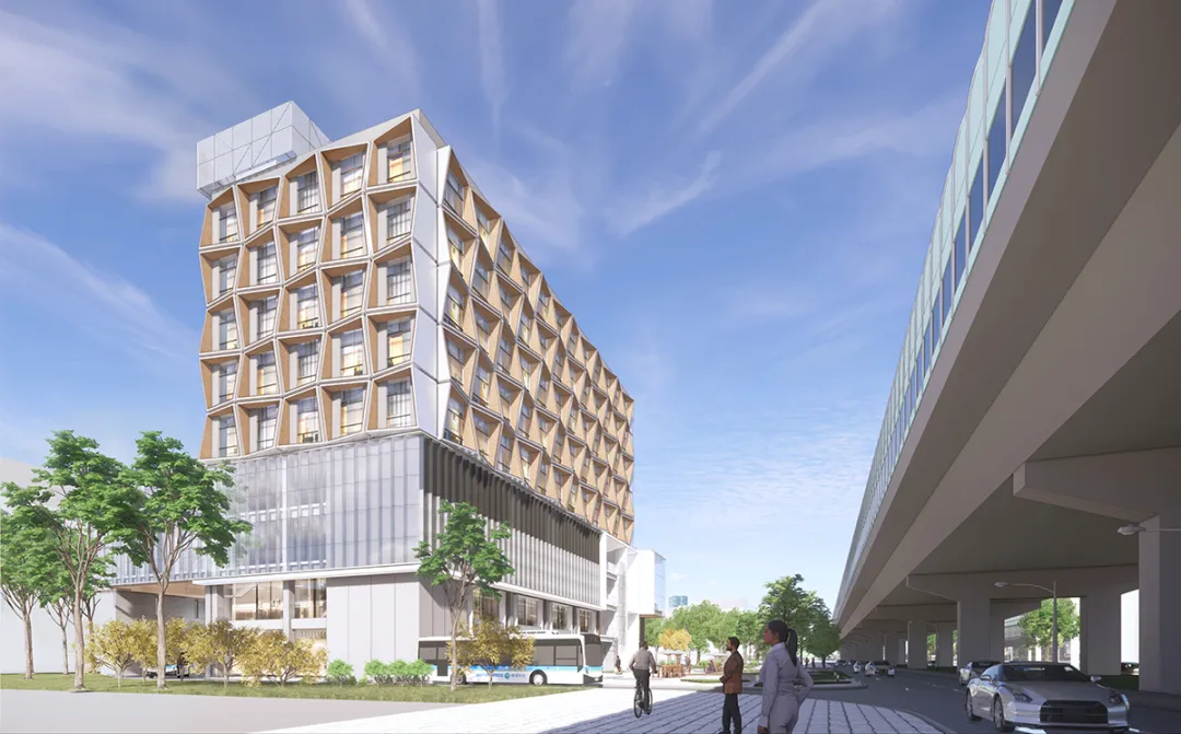 所街公交场站TOD项目效果图。项目部供图